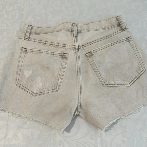 Frame Le Brigette High Waist Raw Hem Denim Shorts - Picture 10 of 16